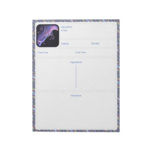 Bloc-note Liquéfier - Carte de recette d'insertion de liant