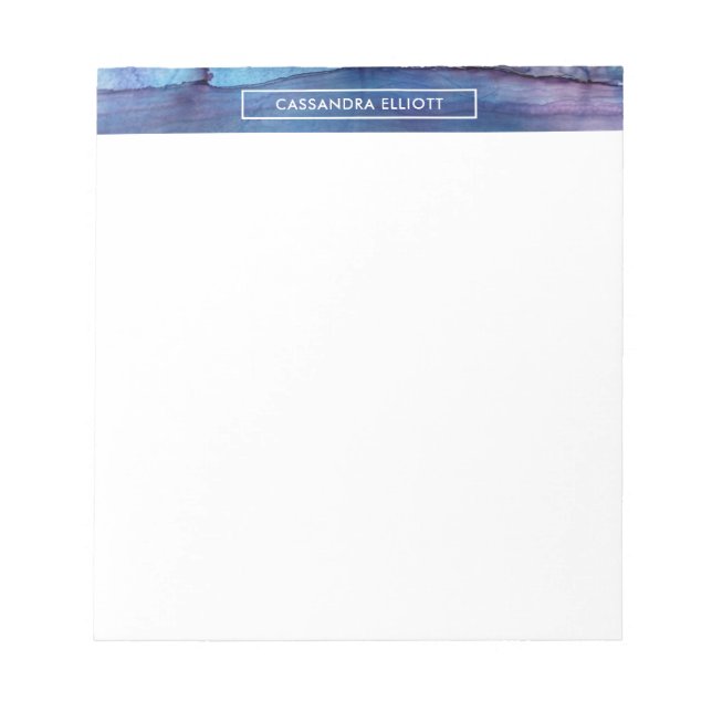 Bloc-note Liquide d'encre alcoolique bleue et violette Art a (Devant)