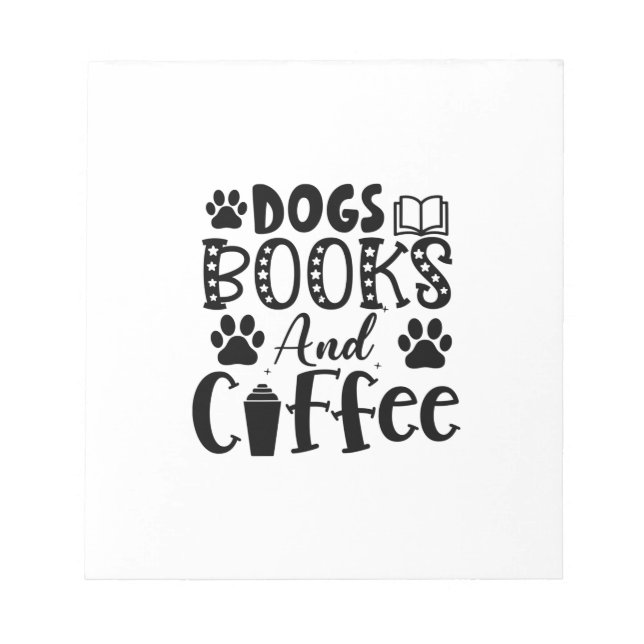 Bloc-note Lire Art Chiens Livres Et Café (Devant)