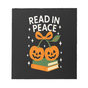 Bloc-note Lire en paix livre drôle d'Halloween