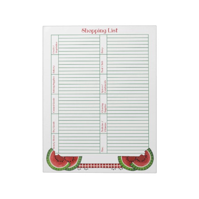Bloc-note List de Watermelon (Tourné)