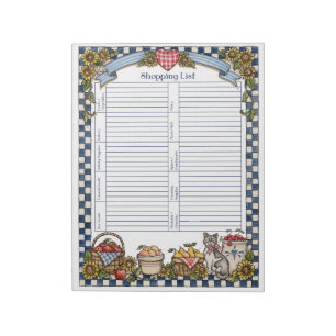 Bloc-note Liste d'achats