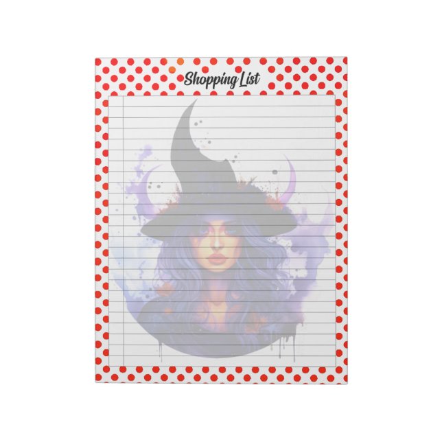 Bloc-note Liste d'achats Halloween (Tourné)