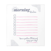 Liste de contrôle de la routine matinale paisible