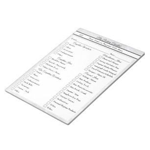 Bloc-note Liste de contrôle de l'emballage personnalisé de l