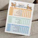 Bloc-note Liste de contrôle des tâches quotidiennes des enfa<br><div class="desc">Une mignonne liste de contrôle quotidienne pour les enfants! Cette adorable et pratique liste de contrôle comporte un modèle coloré avec deux chats gingembre mignons pour garder votre petite entreprise pendant qu'ils s'attaquent à leurs responsabilités quotidiennes. Grâce à trois sections pratiques, le matin, après l'école et la nuit, cette liste...</div>