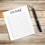 Bloc-note Liste de contrôle simple à faire en noir et blanc<br><div class="desc">Liste de contrôle moderne,  simple et basique avec cases à cocher alignées que vous pouvez utiliser pour toutes vos tâches de productivité.</div>