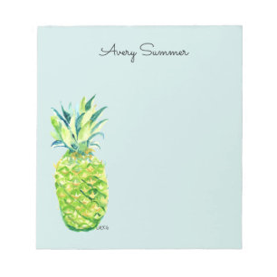 Bloc-note Liste de courses en écume de mer Ananas Peint à la