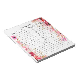 Bloc-note Liste de fleurs mignonnes à faire