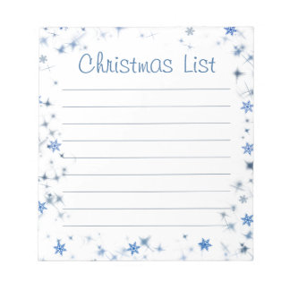 Bloc-note Liste de Noël des snowflèches