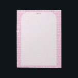 Bloc-note Liste de points à faire rose PERSONNALISÉ - Liste<br><div class="desc">Faites vos listes d'achats en style avec ce bloc-notes personnalisable d'épicerie, de planification de repas ou de liste de choses à faire. Customisez ou ajoutez du texte pour répondre à vos besoins. Ajoutez des lignes si vous le souhaitez. Consultez ma boutique pour plus de tailles et de styles!</div>