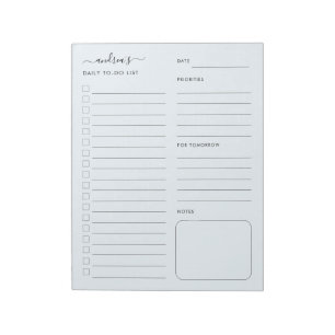 Bloc-note Liste de tâches personnalisée Planificateur de not
