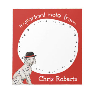 Bloc-note Liste des chiens Casquettes noirs Dalmationr