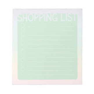 Bloc-note Liste des magasins (Green Pastel Rainbow)