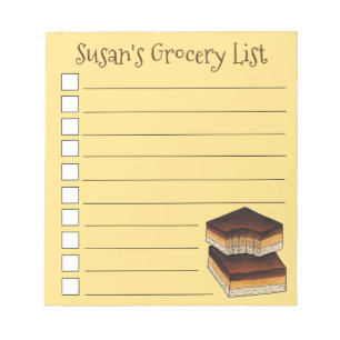 Bloc-note Liste des pâtisseries du millionnaire British Bake