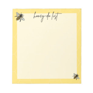 Bloc-note Liste des tâches Honey-Do Theme