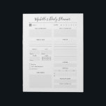 Bloc-note Liste des tâches personnalisées du planificateur q<br><div class="desc">Personnalisez facilement ce bloc-notes minimaliste moderne avec votre nom et vos titres personnalisés. C'est l'outil parfait pour rester organisé pour n'importe quel bureau à domicile, maman ou même une mariée. Suivre les tâches, les événements futurs, les objectifs quotidiens, les repas, la prise d'eau, etc. Ce planificateur couvre tous les éléments...</div>