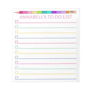Bloc-note Liste des tâches Personnaliser