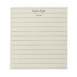 Bloc-note Liste élégante et chic de choses à faire écriture