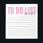 Bloc-note Liste personnalisée à faire | Rose<br><div class="desc">Cette liste à faire est un petit bloc-notes pratique pour vous aider à vous organiser jour après jour. Personnalisez en ajoutant votre nom dans une typographie de script,  et modifiez la couleur en customisant d'autres couleurs ou en achetant des couleurs supplémentaires dans notre boutique !</div>