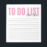 Bloc-note Liste personnalisée à faire | Rose<br><div class="desc">Cette liste à faire est un petit bloc-notes pratique pour vous aider à vous organiser jour après jour. Personnalisez en ajoutant votre nom dans une typographie de script,  et modifiez la couleur en customisant d'autres couleurs ou en achetant des couleurs supplémentaires dans notre boutique !</div>