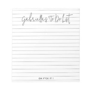 Bloc-note Liste Personnalisée Drôle À Faire Linked