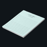 Bloc-note Liste Simple À Faire Moderne Élégant Turquoise Tur<br><div class="desc">Elégant bloc-notes turquoise / turquoise à faire liste avec votre nom avec des swashes dans une calligraphie manuscrite avec une liste de contrôle. Un design simple et féminin qui conviendra à un enseignant ou à un propriétaire de petite entreprise.</div>