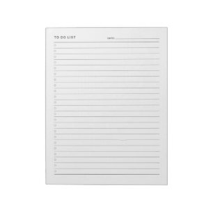 Bloc-note Liste simple minimaliste quotidienne à faire