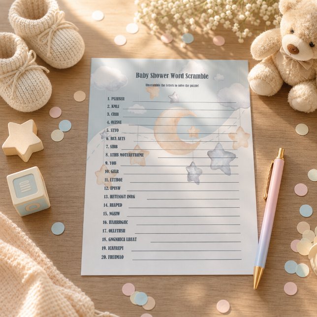 Bloc-note Little Wonders Jeu de mots mêlés pour bébé céleste (Créateur téléchargé)