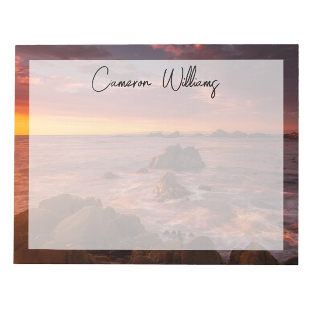 Bloc-note Littoral | Sunset Pacific Grove Carmel California (Devant)