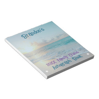 Bloc-note Livre d'autographes de l'équipage de croisière de 