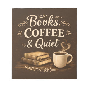 Bloc-note Livres, Café & Calme – Amateur de Livres Dark Acad