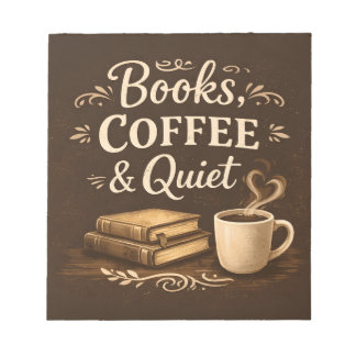Bloc-note Livres, Café & Calme – Amateur de Livres Dark Acad