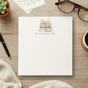 Bloc-note Livres Floraux Aquarelle Vintage Personnalisés