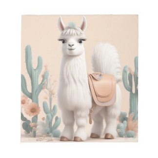 Bloc-note Llama à selle dans le désert