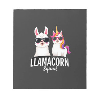Bloc-note Llamacorn Squad Drôle de licorne Llama Squad Noël