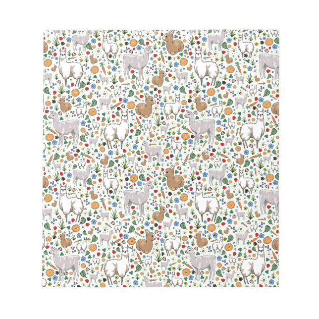 Bloc-note Llamas en vert (Devant)