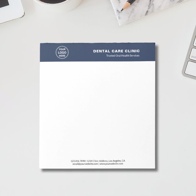 Bloc-note Logo de clinique dentaire professionnel dentiste (Dental Clinic Dentist Professional Logo Notepad)
