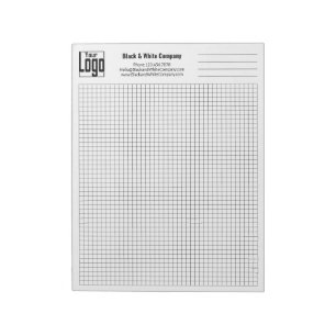 Bloc-note Logo de l'entreprise Grille noire Graphique