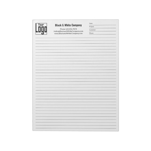 Bloc-note Logo de l'entreprise Identifiant du projet Black C (Tourné)