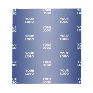 Bloc-note Logo de l'entreprise répétitif   Dégradé de bleu m