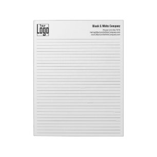 Bloc-note Logo de l'entreprise Traits noirs Règle universita