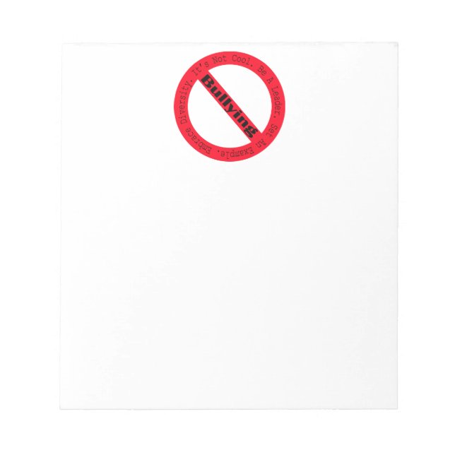 Bloc-note Logo de lutte contre l'intimidation par Shirley Ta (Devant)