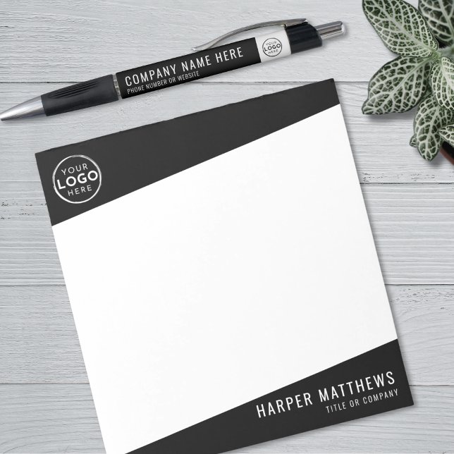 Bloc-note Logo de société professionnel personnalisé (Custom Professional Company Logo Notepad)