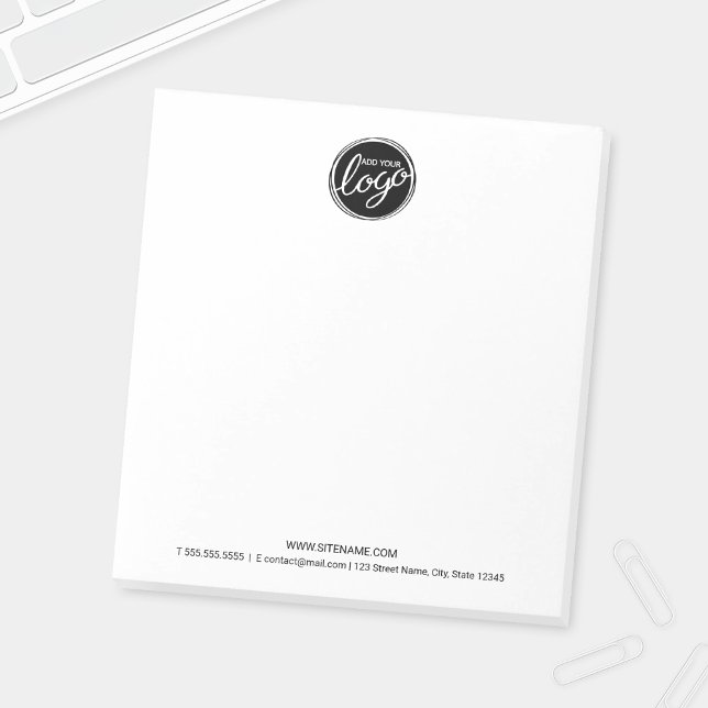 Bloc-note Logo d'entreprise personnalisé avec texte personna (Créateur téléchargé)