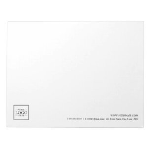 Bloc-note Logo d'entreprise personnalisé avec texte personna