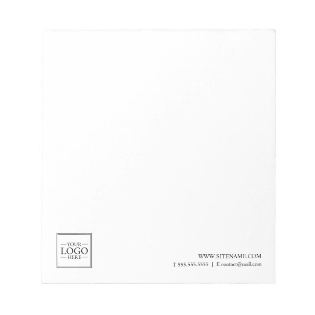 Bloc-note Logo d'entreprise personnalisé avec texte personna (Devant)