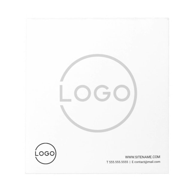 Bloc-note Logo d'entreprise personnalisé avec texte personna (Devant)