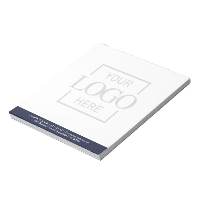 Bloc-note Logo d'entreprise personnalisé Fond simple moderne (Tourné)