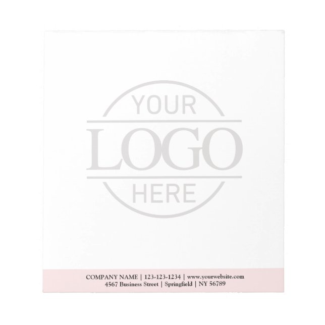 Bloc-note Logo d'entreprise personnalisé Fond simple moderne (Devant)